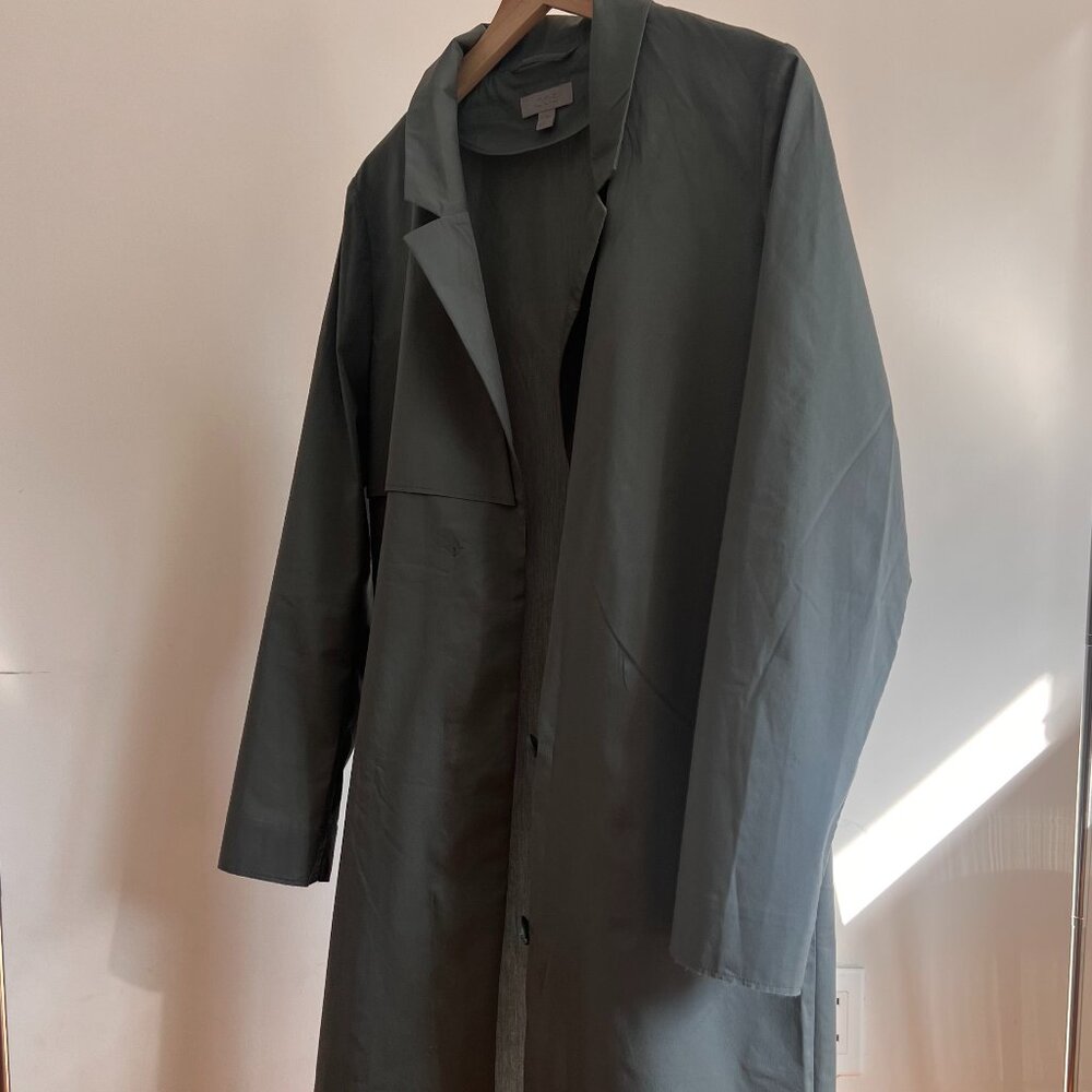 Cos Tailored Trench Coat Olive Green View 3